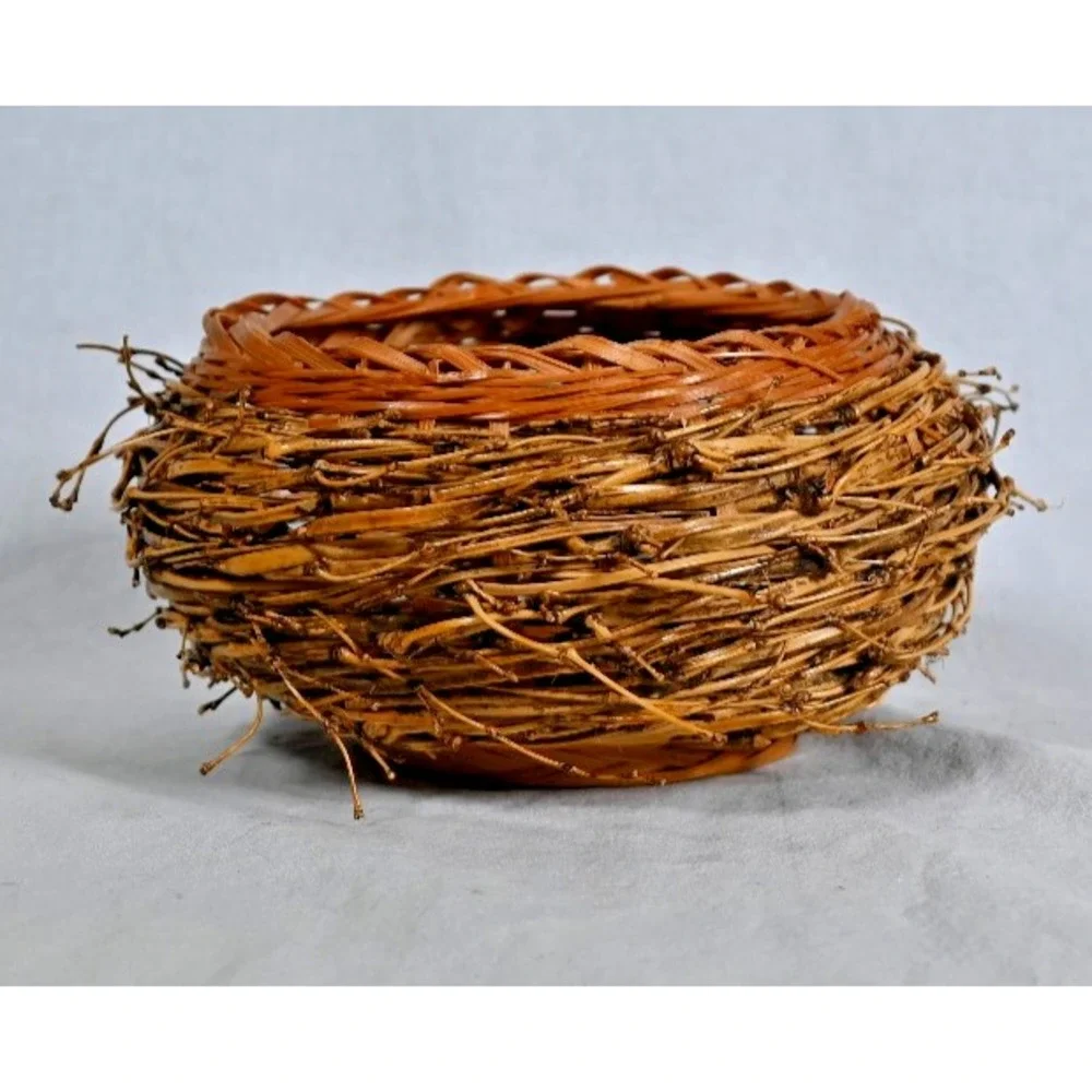 Vintage Birds Nest Basket Medium Decorative Nature Basket 6-1/2